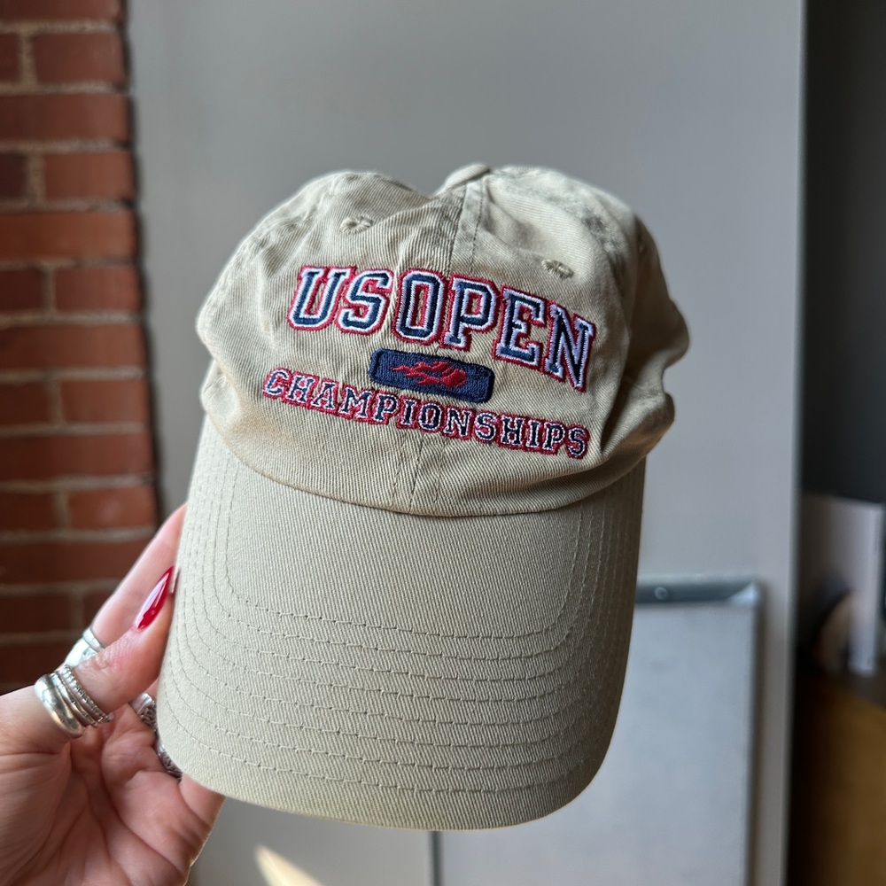 US Open Championships Embroidered Khaki Baseball Cap